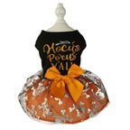 Pet Clothes Halloween Dog Cat Party Decoration Skull Black Costume