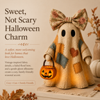 Lighted Vintage Patchwork Ghost