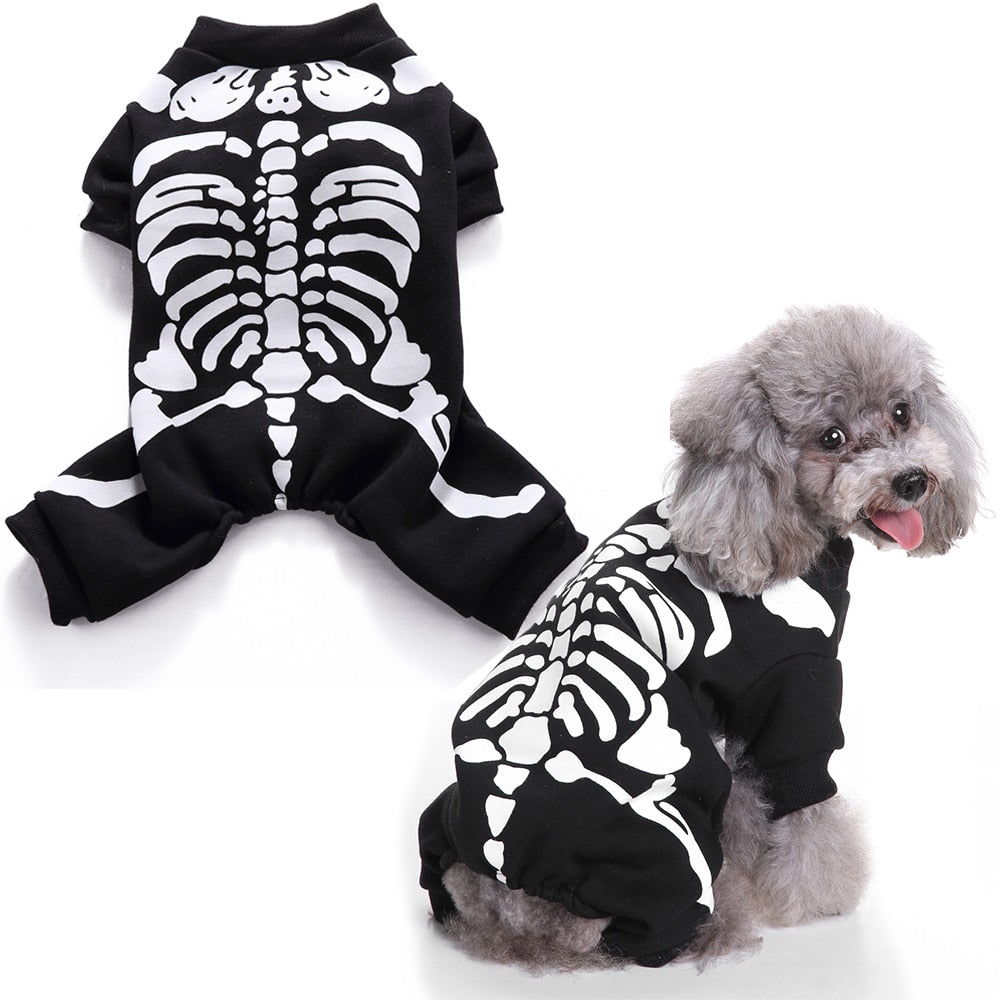 Skeleton Dog Halloween Pet Costume