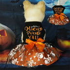 Pet Clothes Halloween Dog Cat Party Decoration Skull Black Costume