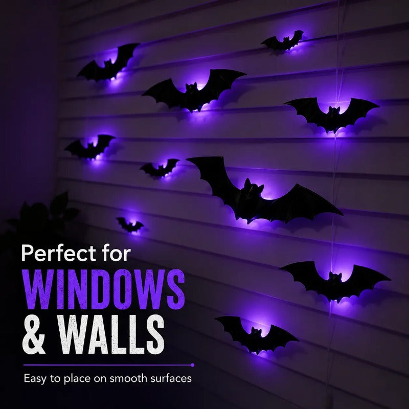 LED Glowing Halloween Bats