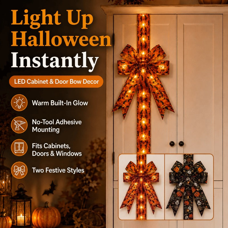 Glowing Halloween Cabinet Bow