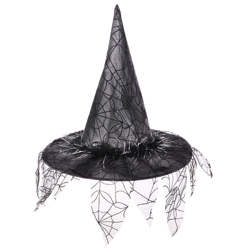 Mesh Witch Halloween Costume Hat