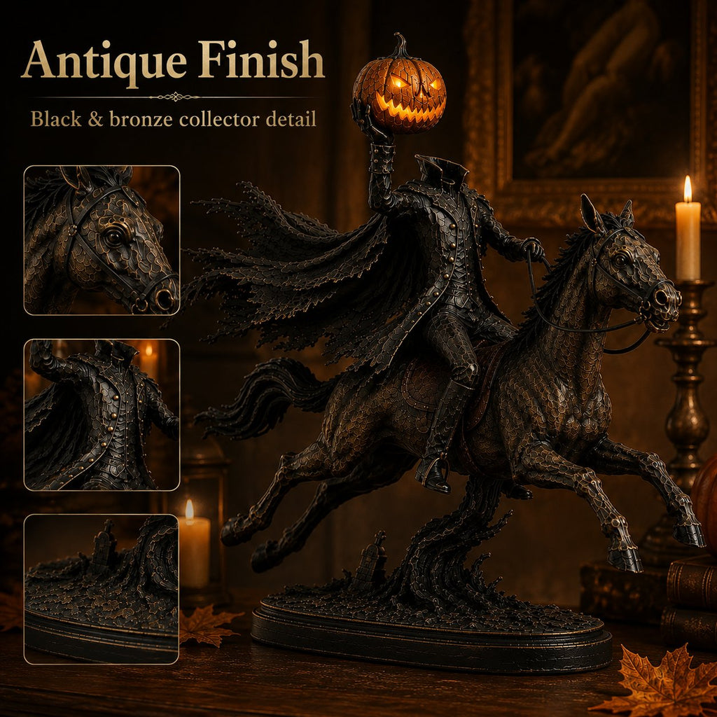 ⏰Limited Stock 50% OFF - 🎃🏇Midnight Chase Headless Horseman Statue