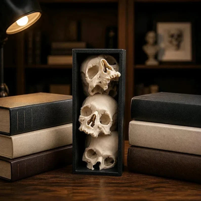 💀Pile of Skulls Book nook📚Turn an Empty Shelf Into a Dark Masterpiece