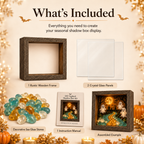 🎃DIY Lighted Halloween Shadow Box Kit – Warm LED Fall Decor & Easy Seasonal Craft