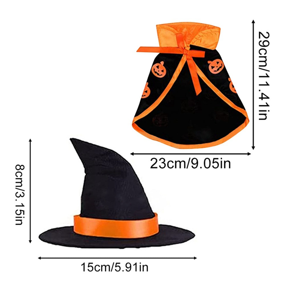Pet Halloween Cape Hat Set Dogs Cute Costume Pet Party