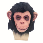Costume Accessories Full-Head Gorilla Mask with Two Latex Animal Face Styles for Costume Wear