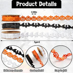 3-Roll Halloween Ribbon Set, 15 Yards, Pumpkin Bat Ghost Craft & Gift Wrapping