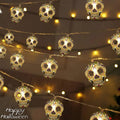 Halloween String Lights, Skull String Light Hallo ween Fall Fairy Light Battery/USB Powered Optional 2 Modes Cute Lights 2026 Indoor Outdoor Decor for Home Yard Patio (30 LED Halloween String Lights)
