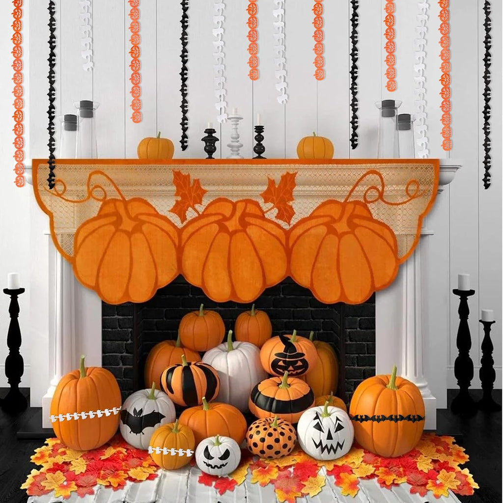 3-Roll Halloween Ribbon Set, 15 Yards, Pumpkin Bat Ghost Craft & Gift Wrapping