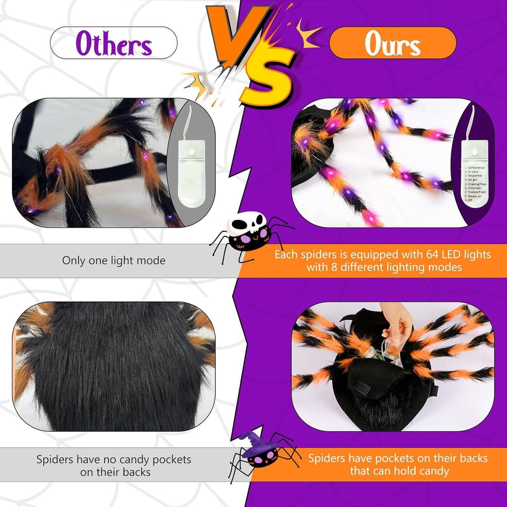 Light-Up Spider Pet Halloween Costume