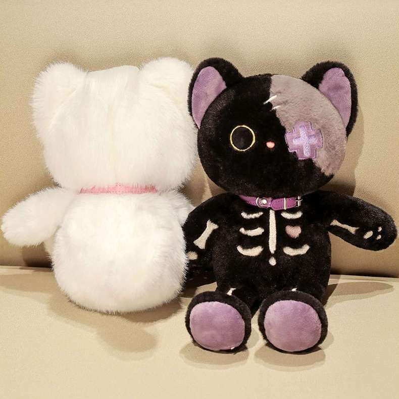 Emo Cute Skeleton Cat Plush