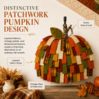🎃Handmade Patchwork Pumpkin Door Hanger - Rustic Fall & Thanksgiving Home Decor🍂