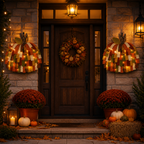 🎃Handmade Patchwork Pumpkin Door Hanger - Rustic Fall & Thanksgiving Home Decor🍂