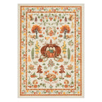 Violette Washable Halloween Pumpkin Yellow Rug