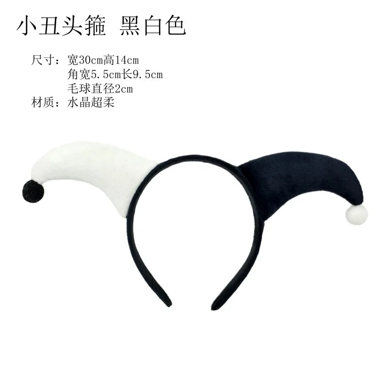 Clown Headband Halloween Costume Decorations Carnival Party Hair Hoop Masquerade