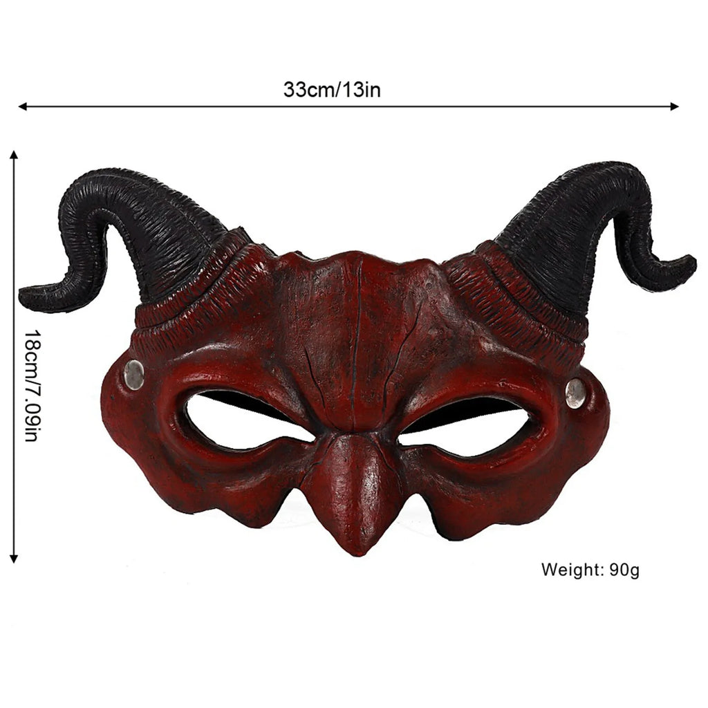 Half-Face Ghost Halloween Mask - Half-Face