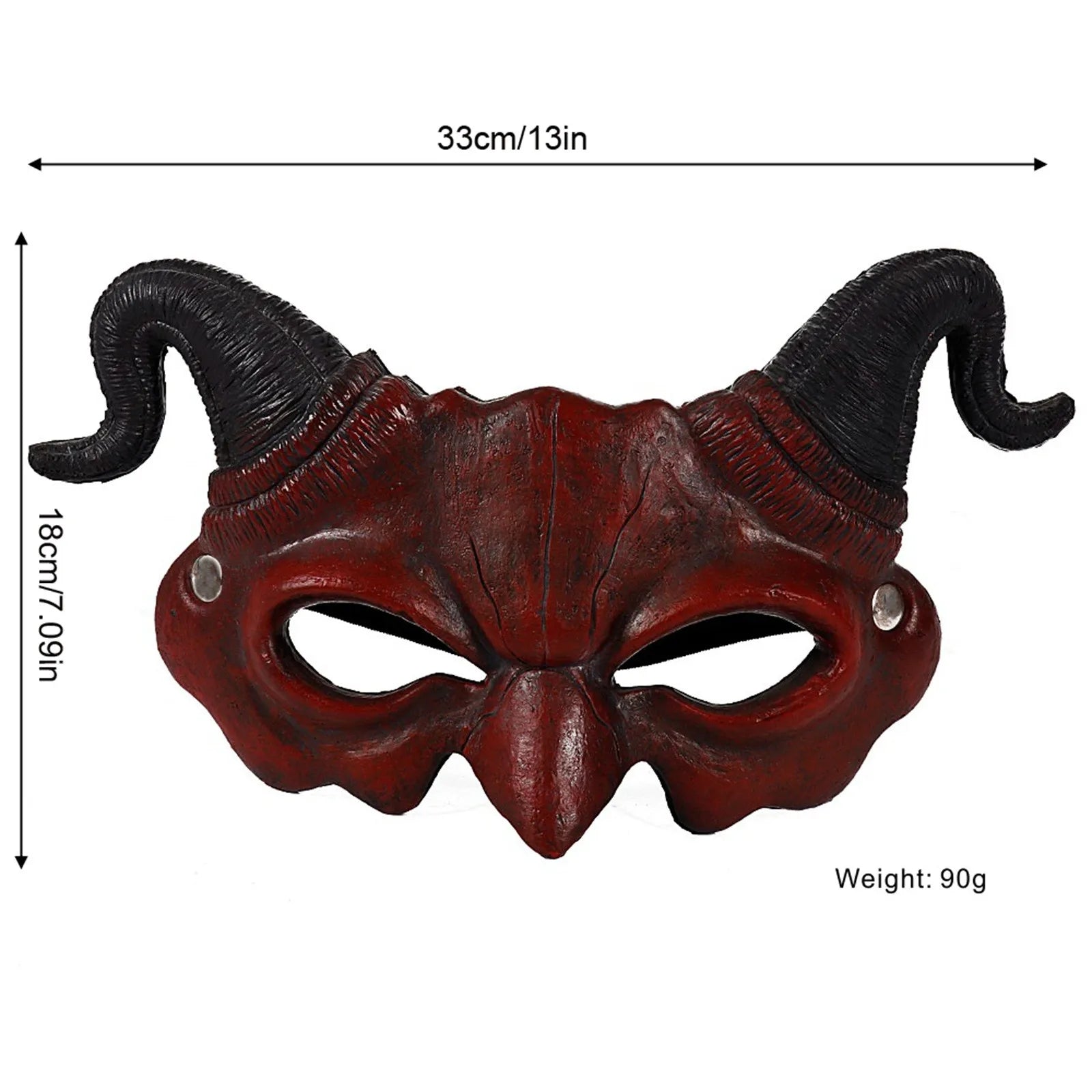 Half-Face Ghost Halloween Mask - Half-Face