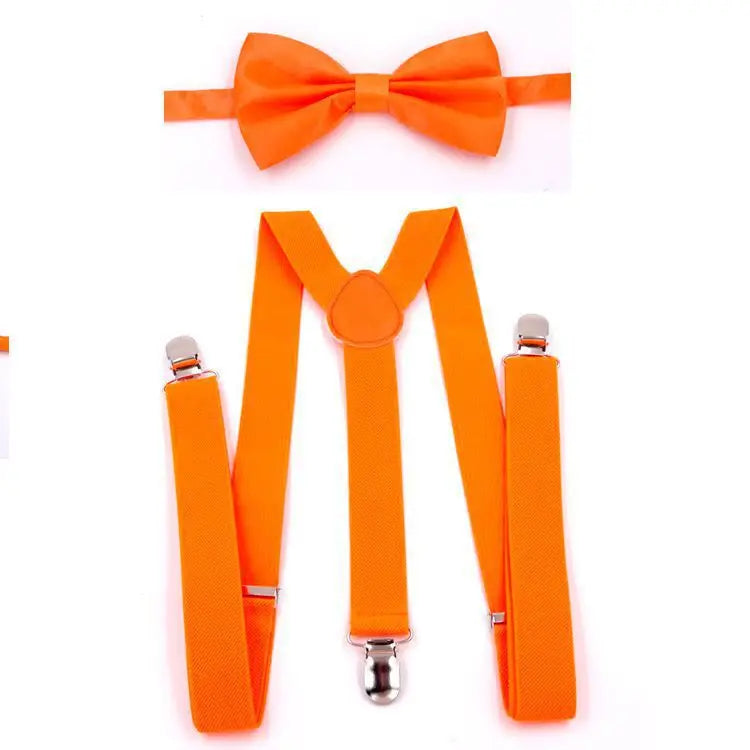 Nerd Costume Accessory Set - Suspenders Bow Tie Glasses & Cap - Halloween Costume