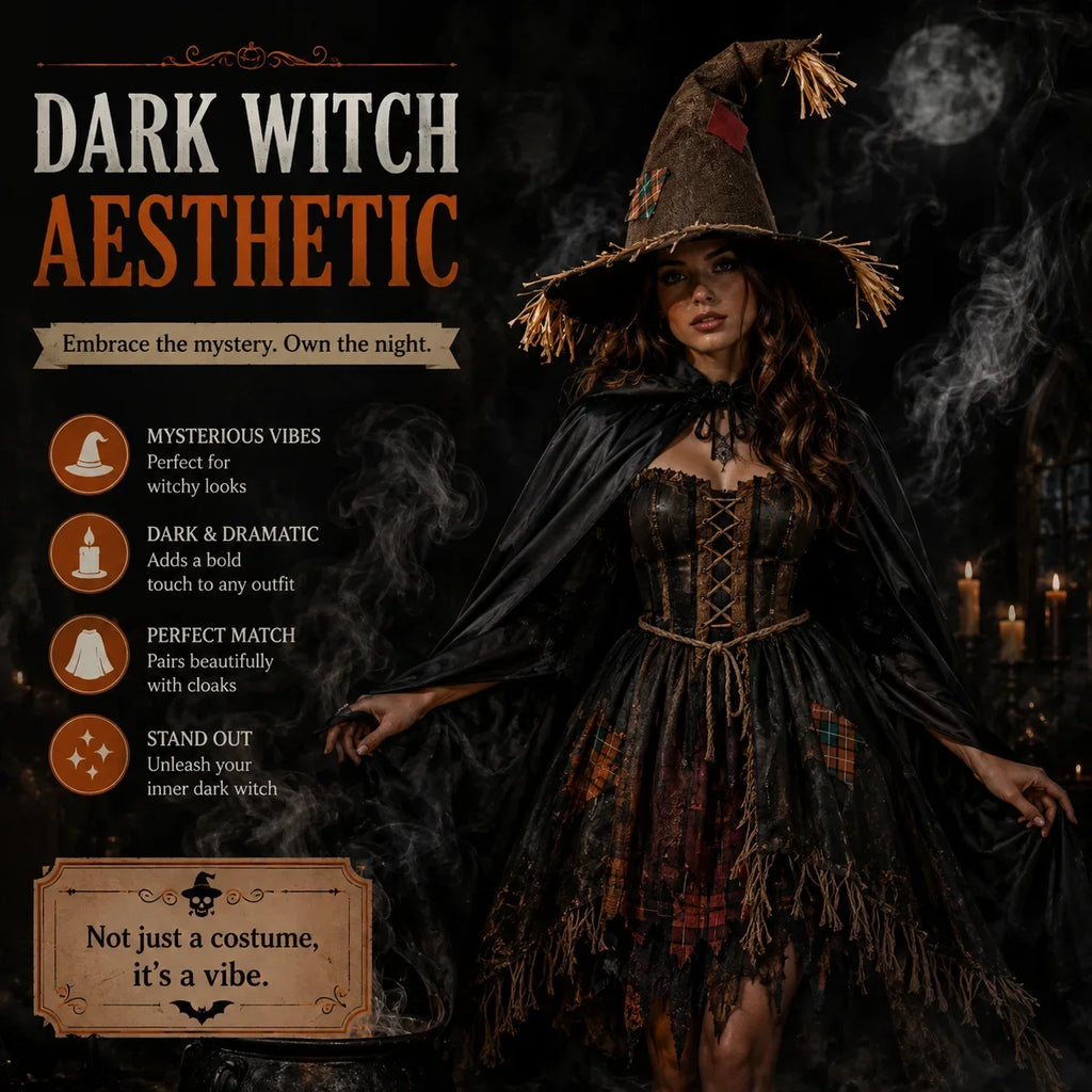 Witch Hat for Women, Pumpkin Patch Costume Accessory for Fall Festival
