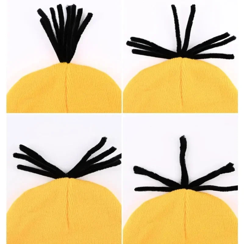 Costume disguise Funny Accessories Goggles Glasses Yellow Beanie Gloves Unisex