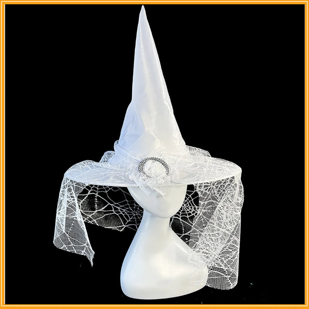 White Witch Veil Holiday Accessory Princess Kids' Dress Halloween Costume – White