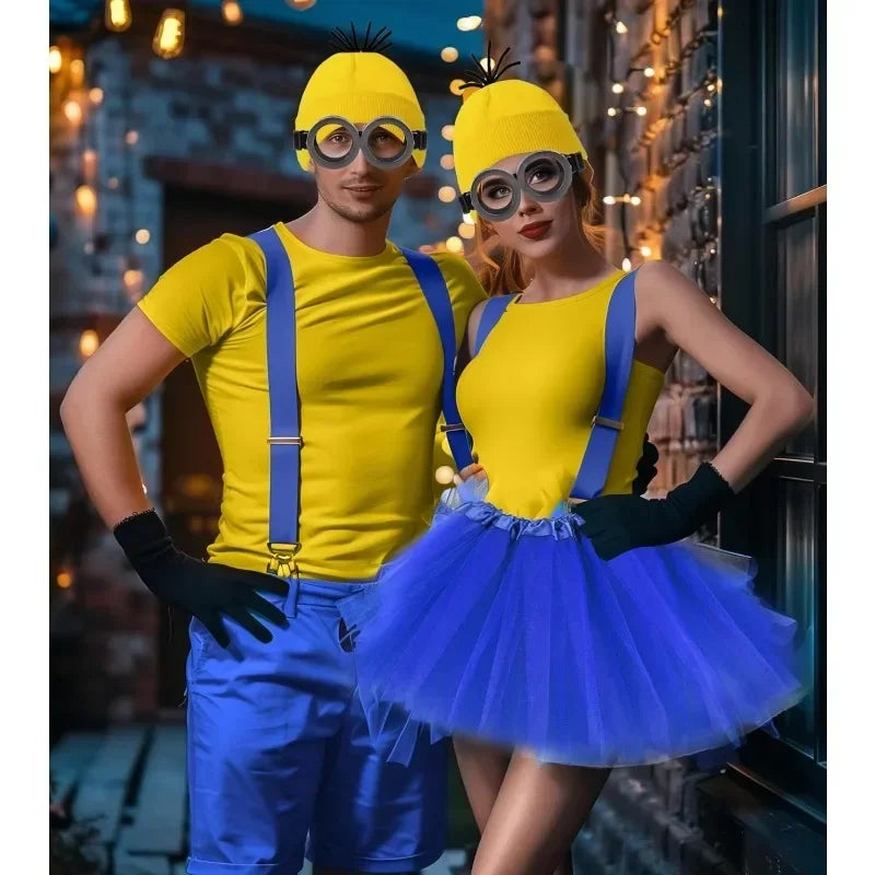 Costume disguise Funny Accessories Goggles Glasses Yellow Beanie Gloves Unisex