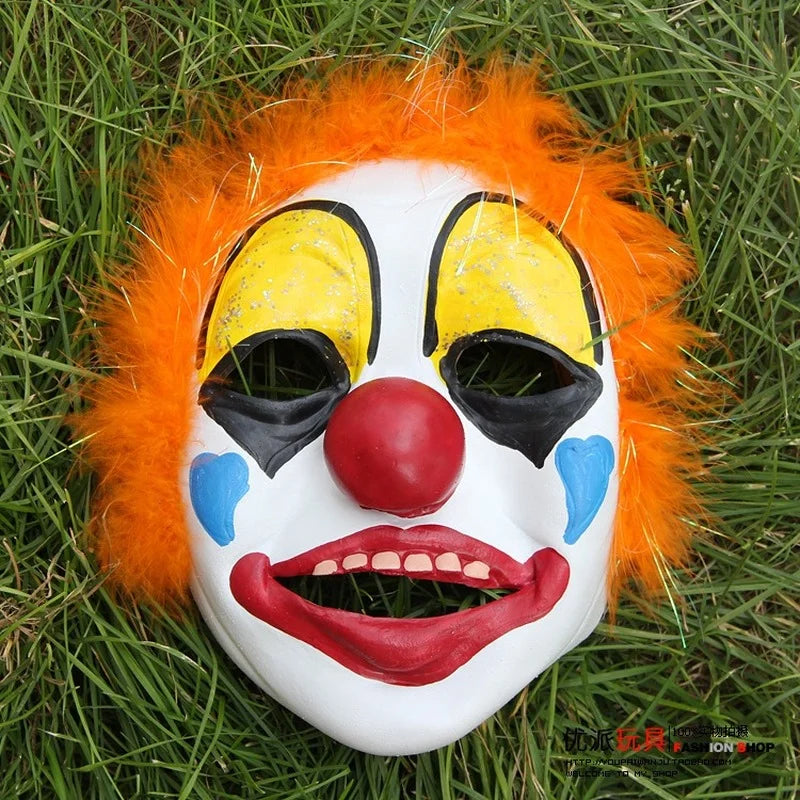 Full-Face Clown Halloween Mask - Full-Face