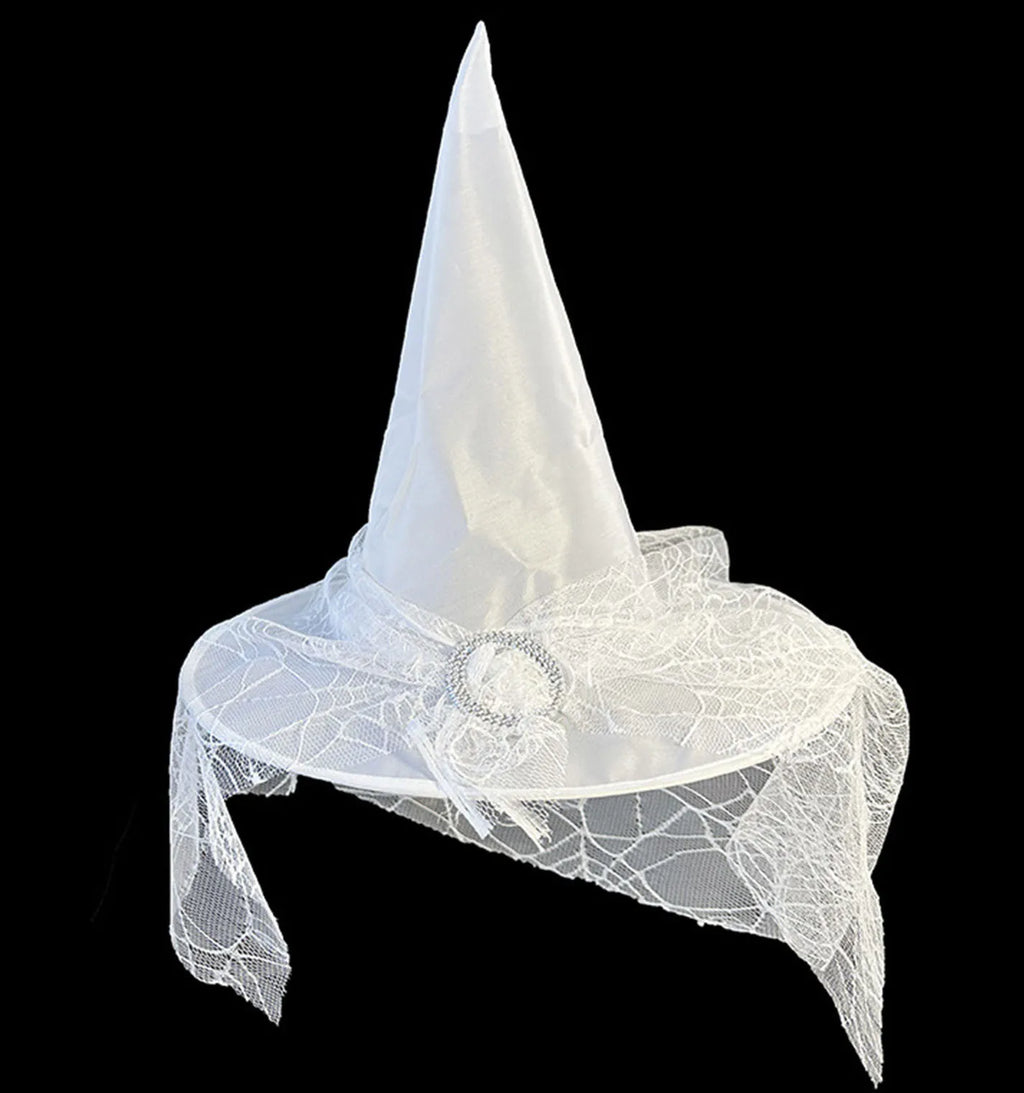 White Witch Veil Holiday Accessory Princess Kids' Dress Halloween Costume – White