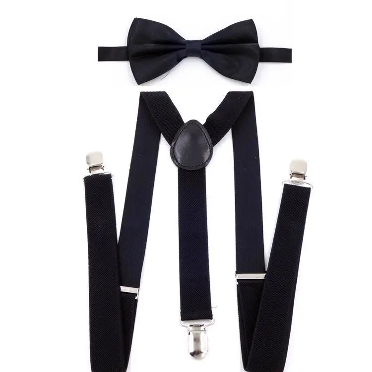 Nerd Costume Accessory Set - Suspenders Bow Tie Glasses & Cap - Halloween Costume