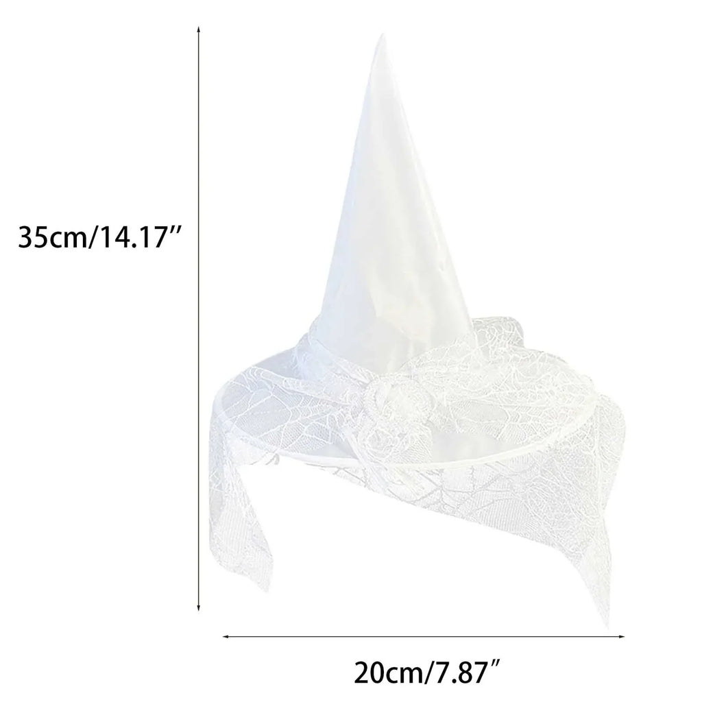 White Witch Veil Holiday Accessory Princess Kids' Dress Halloween Costume – White