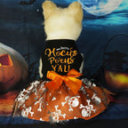 Pet Clothes Halloween Dog Cat Party Decoration Skull Black Costume