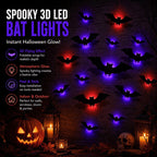 LED Glowing Halloween Bats