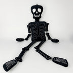 Goth White and Black Skeleton Plush