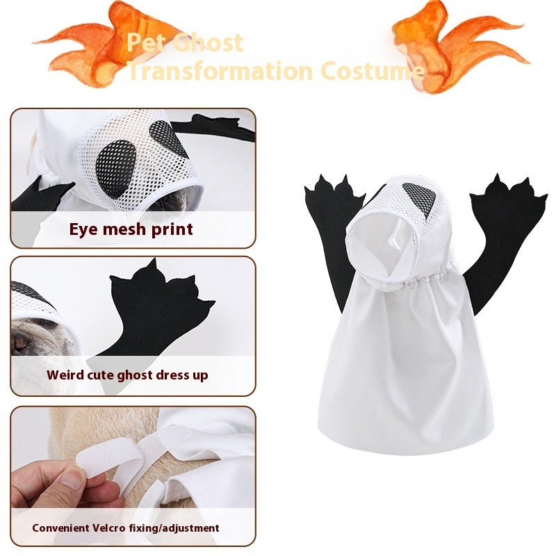 Ghost Pet Halloween Costume for Dogs & Cats
