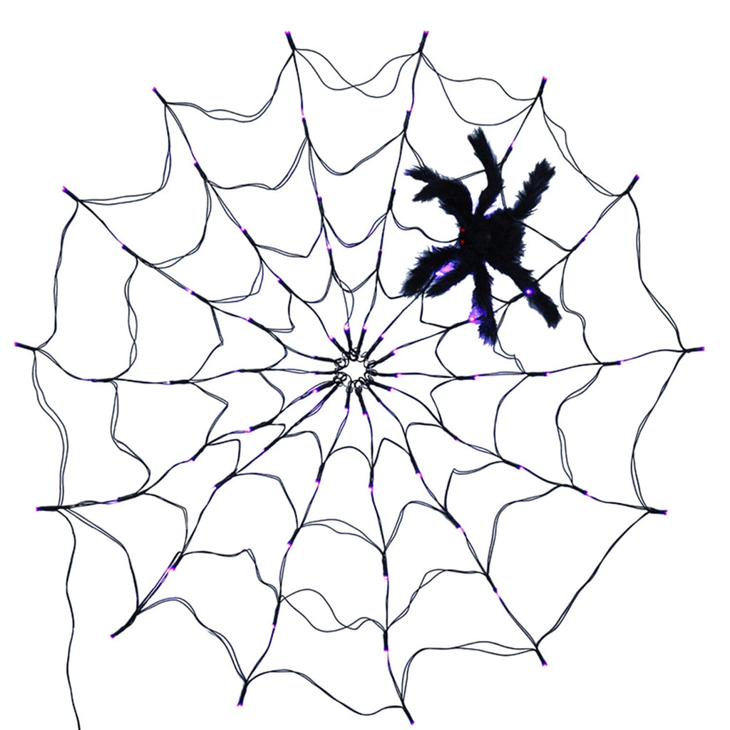 LED Spider Web Light – 3.28FT, 70LED, Remote Control, 8 Modes