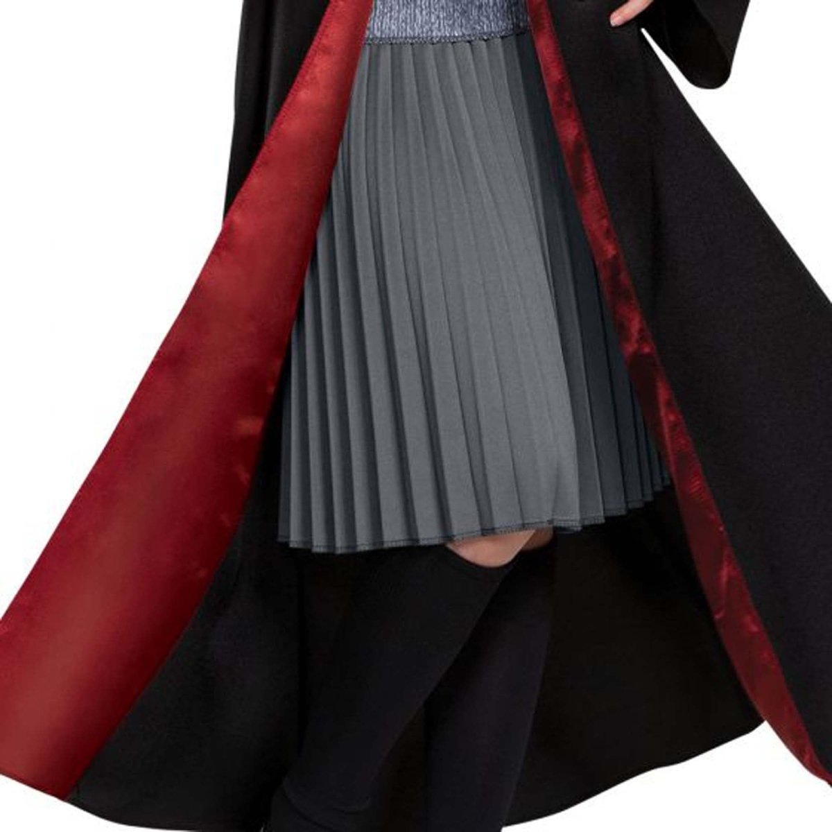 Hermione Granger Deluxe Costume for Kids, Harry Potter, Black and Red Robe with Dress