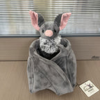 Giant Bat Plush Stuffed Animal 23 Inch Wingspan Soft Grey Spooky Bat Toy Halloween Decor Gift for Kids Adults Bat Lovers Gothic Fans Animal Lovers