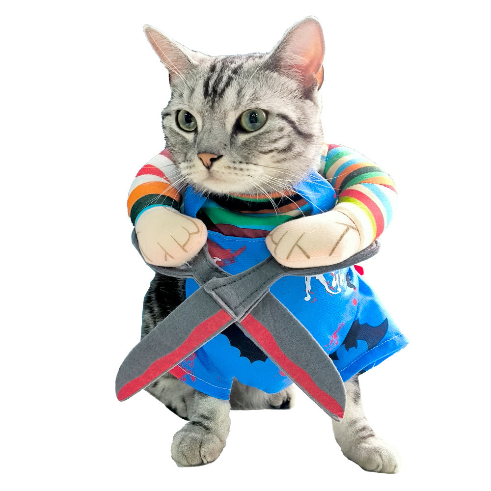 Pet Halloween Costume Cat Funny Outfit with Adjustable