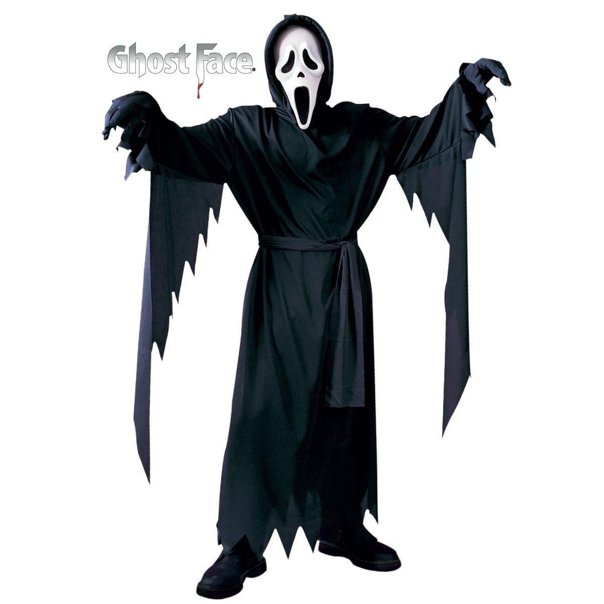 Scream Ghost Face Costume for Kids, Black Hooded Robe