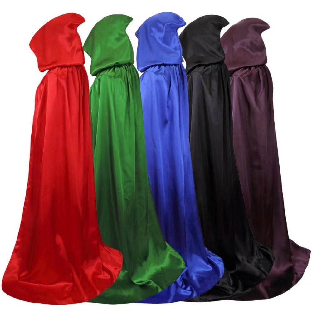 Halloween Costumes - Halloween Cape Cloak for Adults 59 Inch Gothic Death Costume Robe | Vampire Grim Reaper