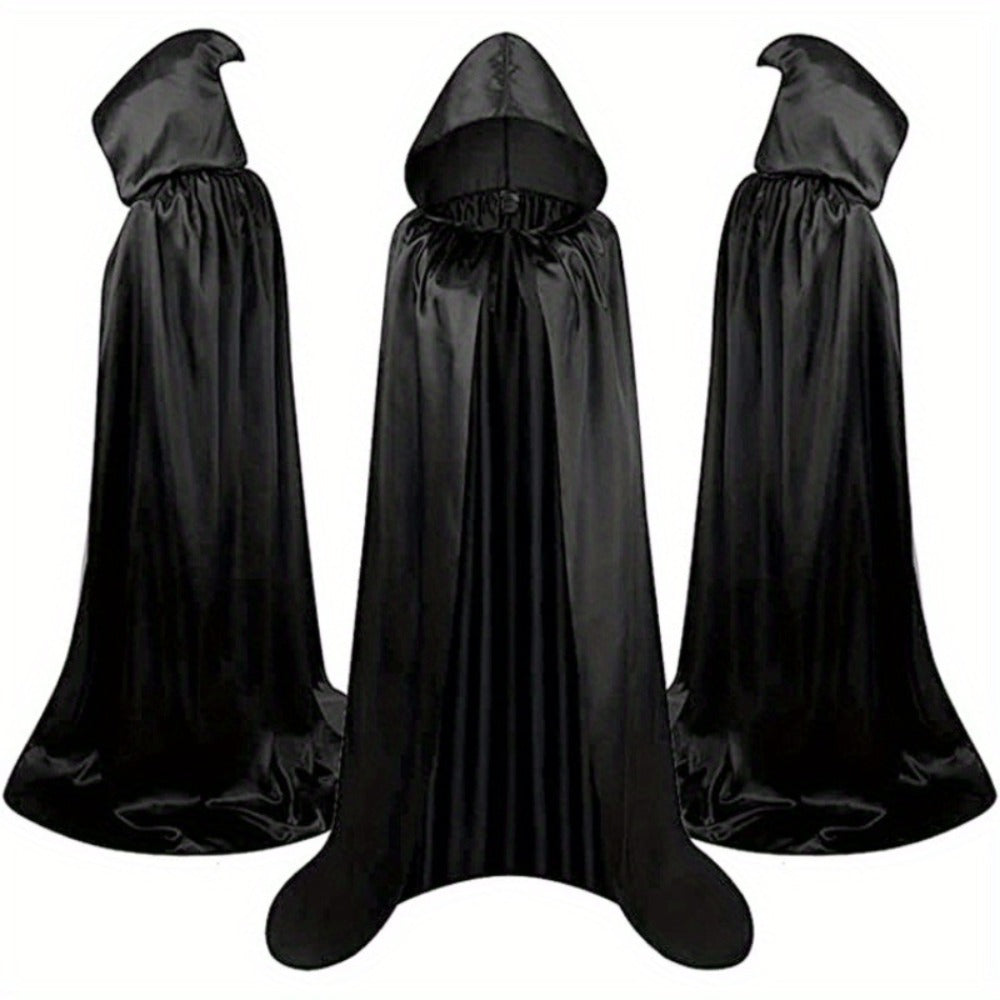 Halloween Costumes - Halloween Cape Cloak for Adults 59 Inch Gothic Death Costume Robe | Vampire Grim Reaper