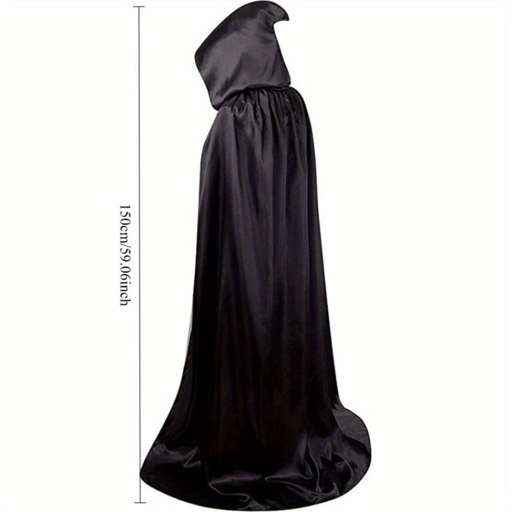 Halloween Costumes - Halloween Cape Cloak for Adults 59 Inch Gothic Death Costume Robe | Vampire Grim Reaper
