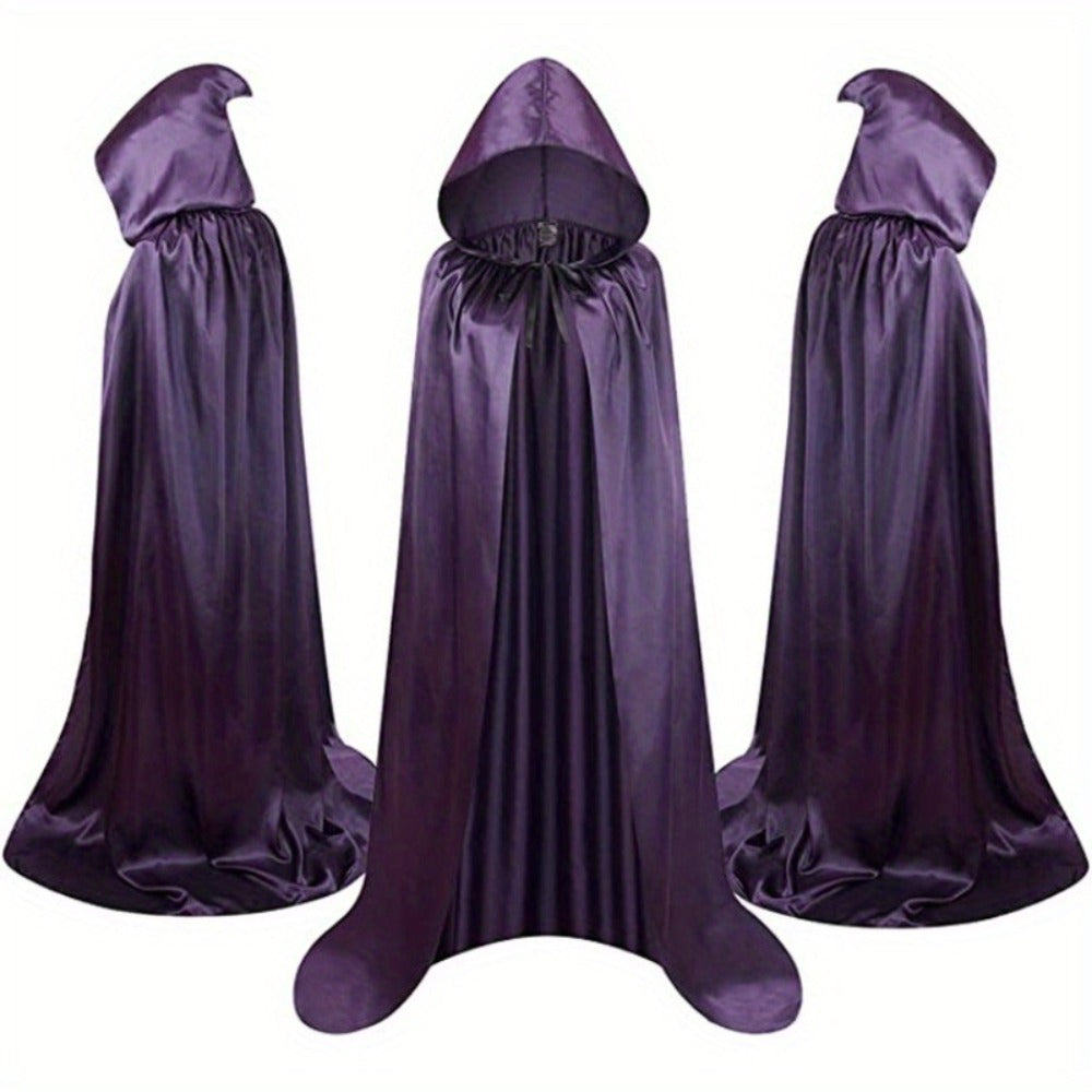 Halloween Costumes - Halloween Cape Cloak for Adults 59 Inch Gothic Death Costume Robe | Vampire Grim Reaper