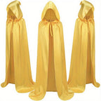 Halloween Costumes - Halloween Cape Cloak for Adults 59 Inch Gothic Death Costume Robe | Vampire Grim Reaper