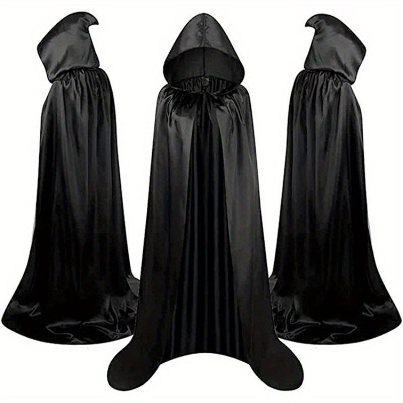 Halloween Costumes - Halloween Cape Cloak for Adults 59 Inch Gothic Death Costume Robe | Vampire Grim Reaper