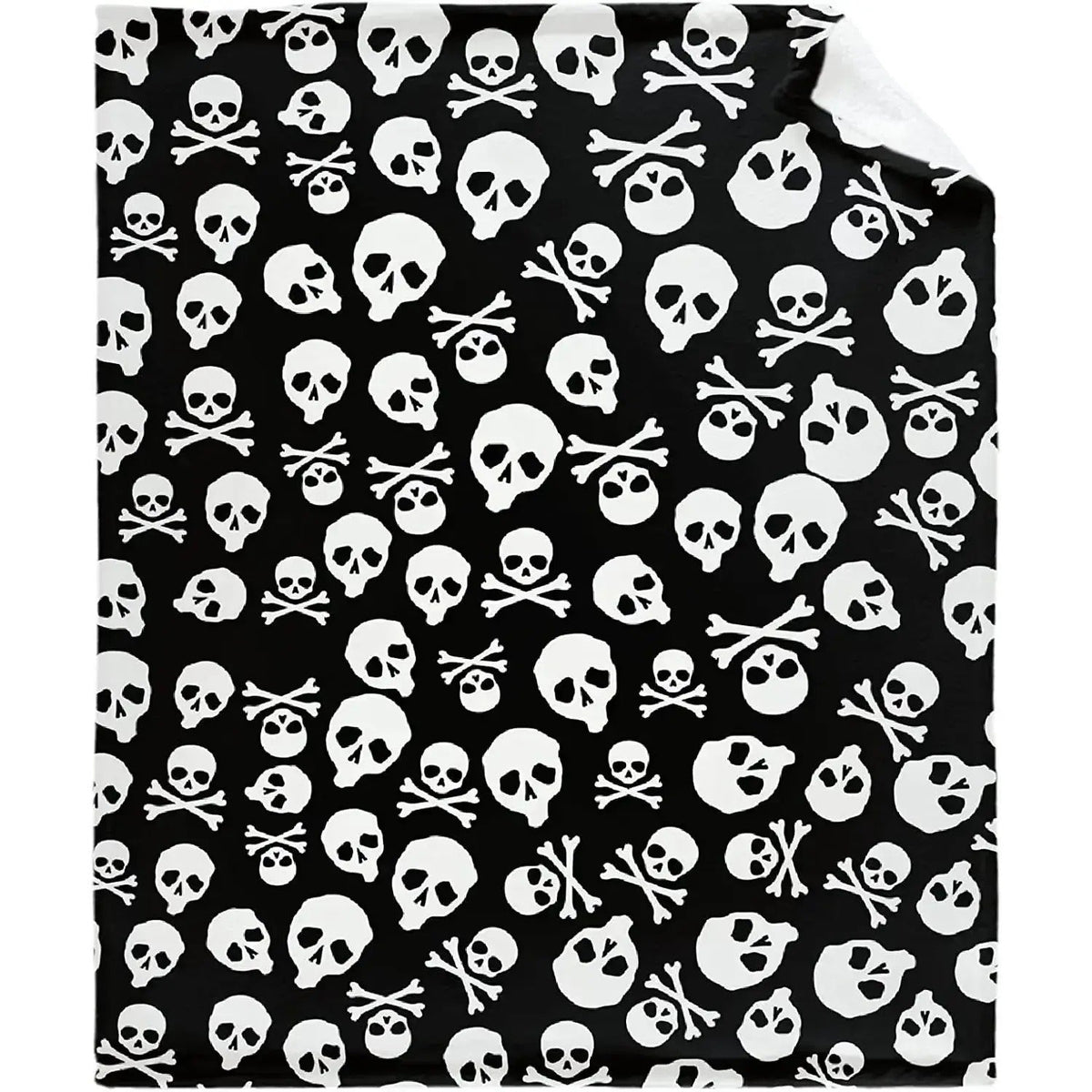 Halloween Skull Bones Throw Blanket
