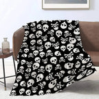 Halloween Skull Bones Throw Blanket