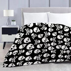 Halloween Skull Bones Throw Blanket